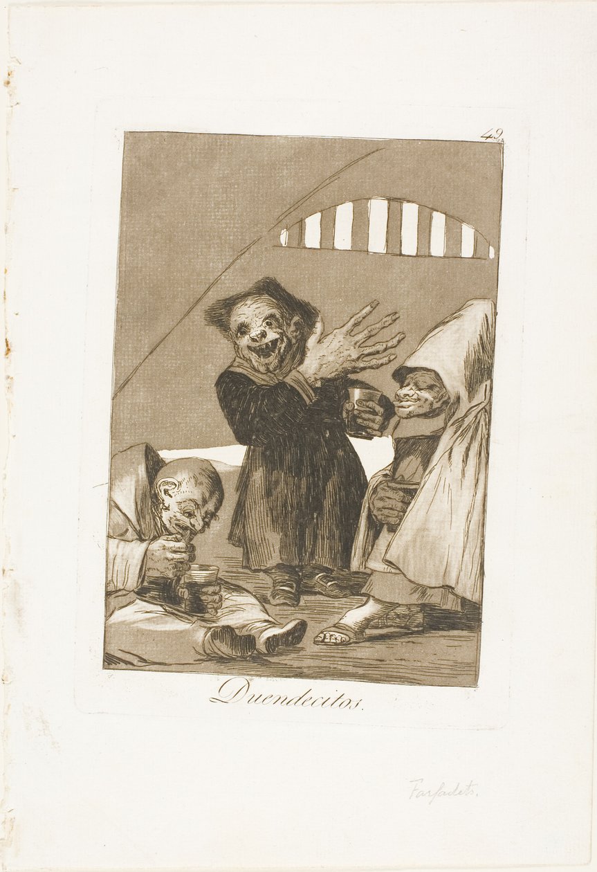 Hobgoblins, placa 49 de Los Caprichos de Francisco Jose de Goya y Lucientes