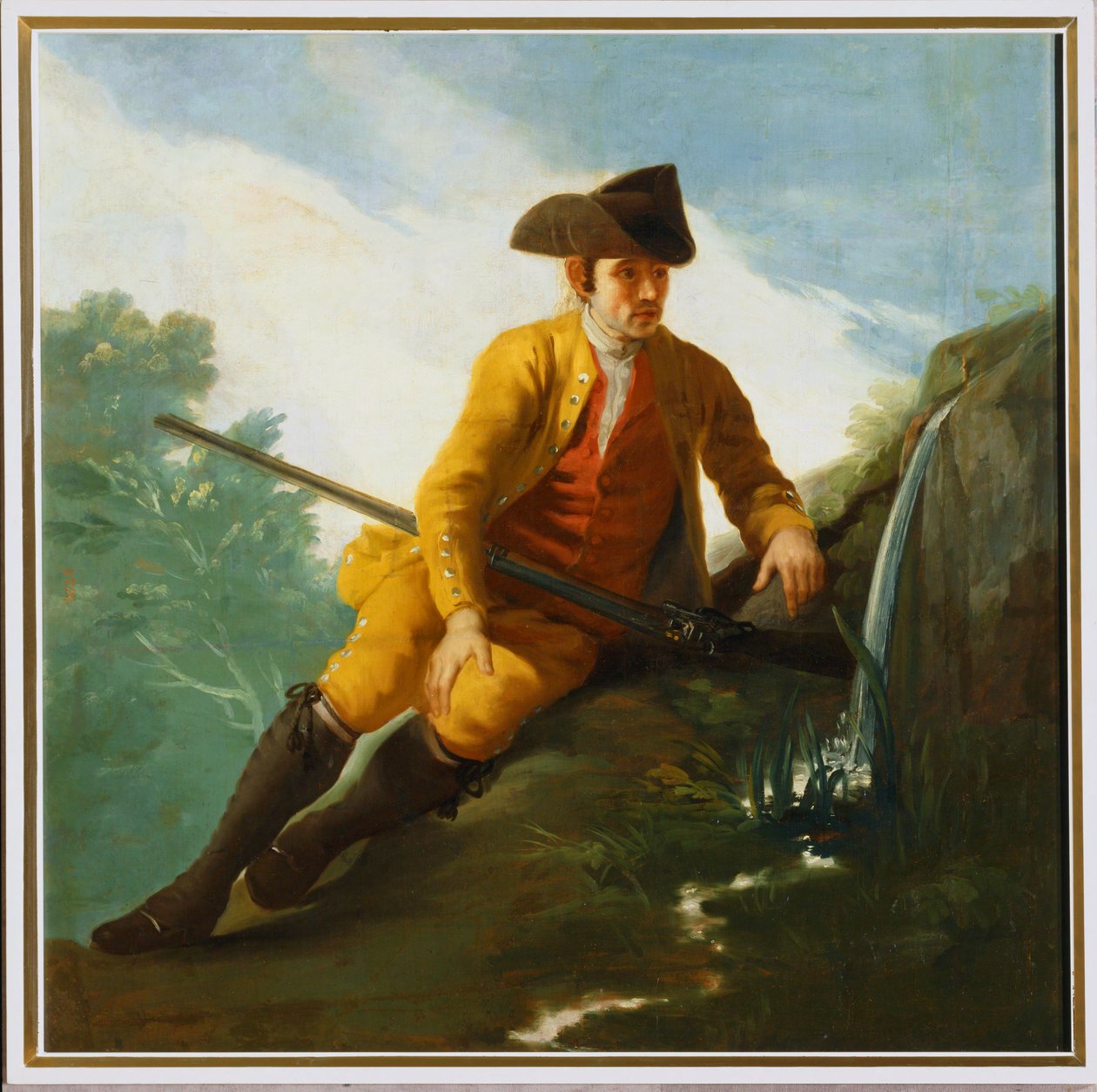 Caçador sentado junto a uma fonte ... (pintura sobre tela) de Francisco Jose de Goya y Lucientes