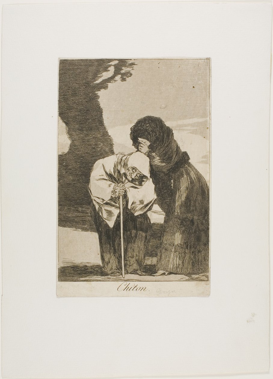 Silêncio, placa 28 de Los Caprichos de Francisco Jose de Goya y Lucientes