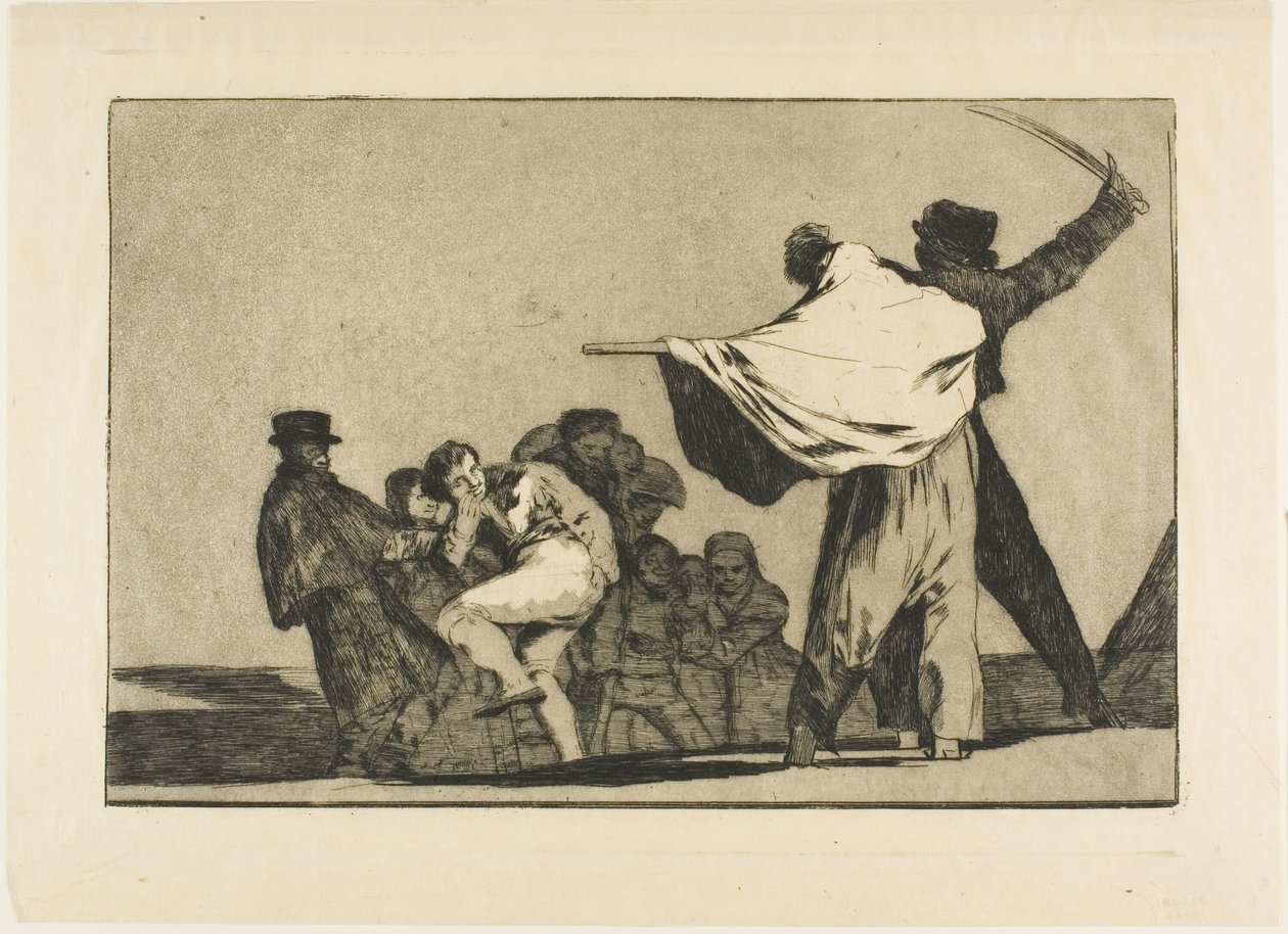 Se dois a um, encha sua bunda com palha, de Los Proverbios de Francisco Jose de Goya y Lucientes