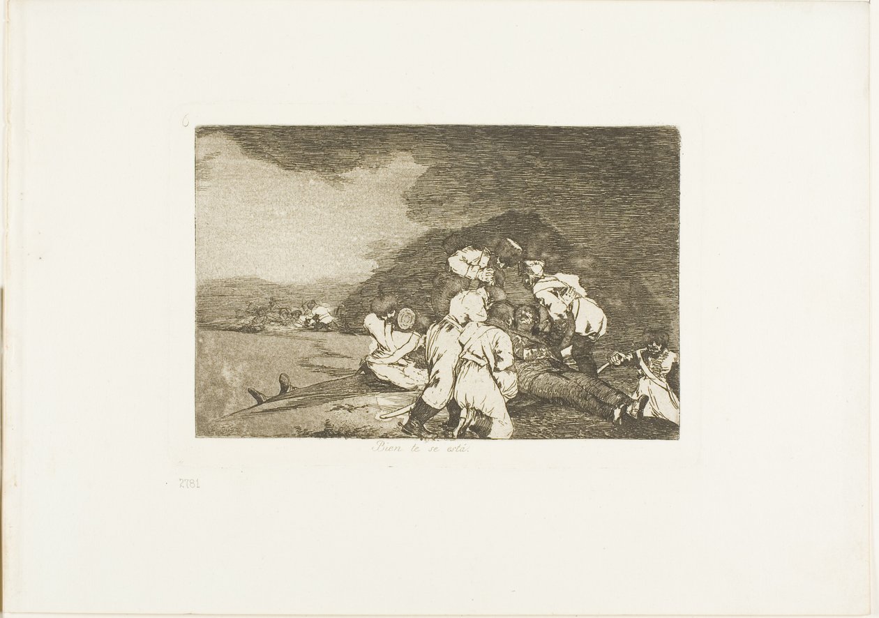 Serve-lhe bem, prato seis de The Disasters of War de Francisco Jose de Goya y Lucientes