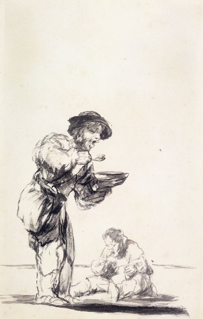 La Bouillie &39;: Beggars Eating Mash de Francisco de Goya