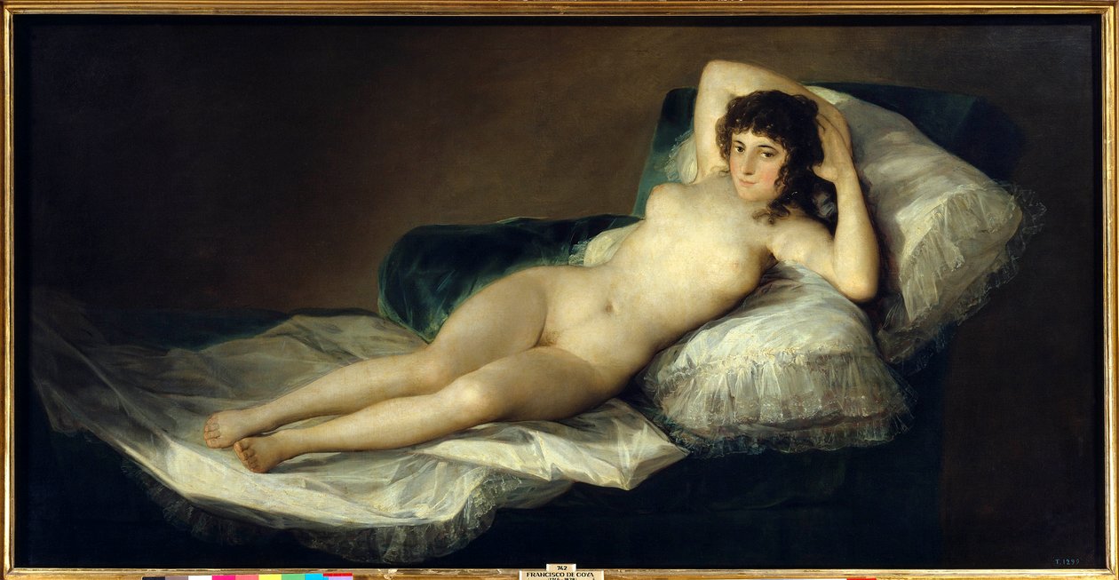 La maja desnuda (A maja nua), c. 1800 (óleo sobre tela) de Francisco Jose de Goya y Lucientes