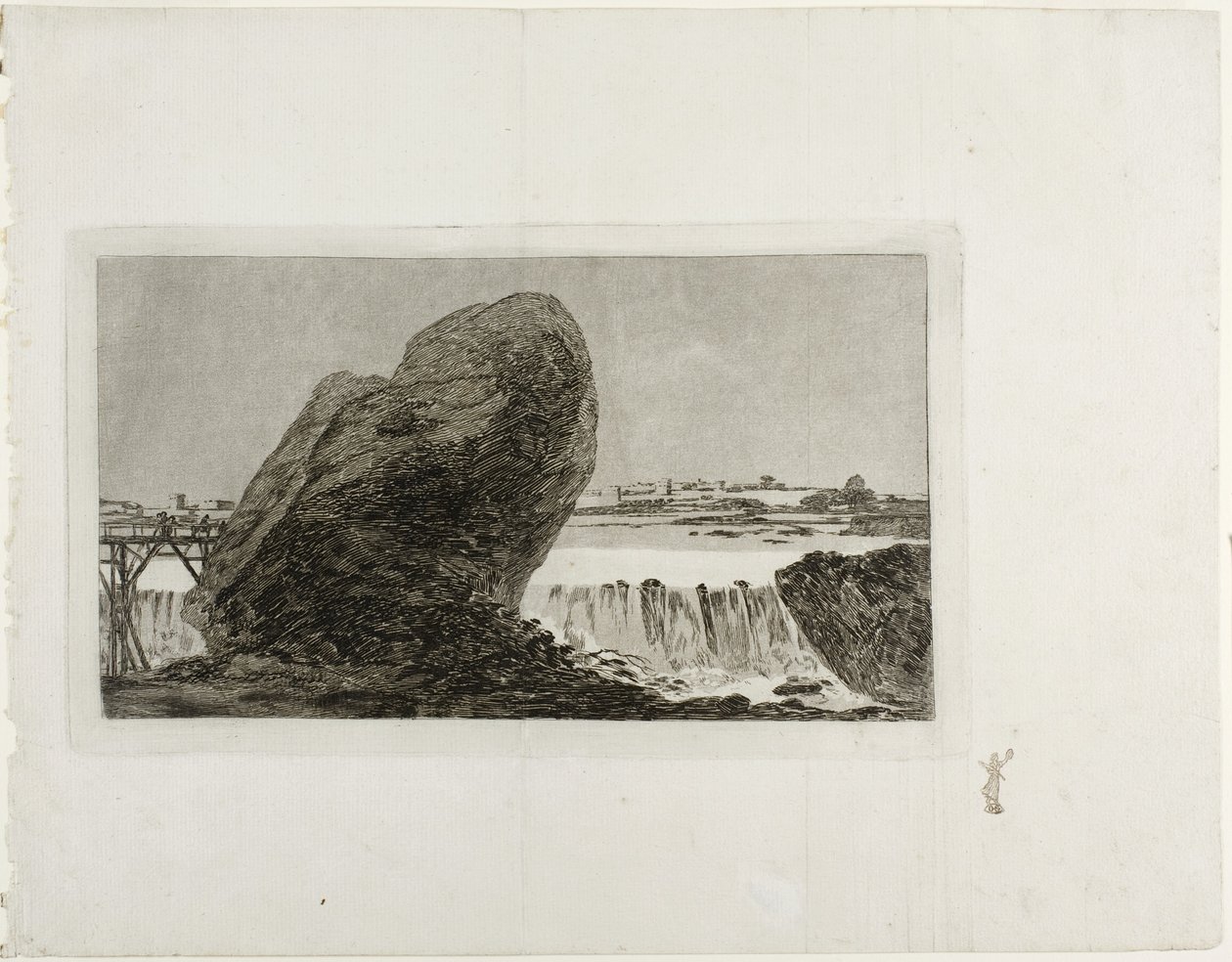 Paisagem com Cachoeira, antes de 1810 de Francisco de Goya