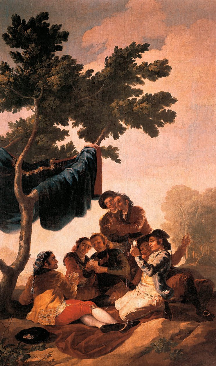 ""Os Jogadores de Cartas"" Pintura de Francisco de Goya y Lucientes (1746-1828) para uma tapeçaria feita no Real Manufatura de Tapeçarias para a sala de jantar do Palácio El Pardo em 1778. Museu do Prado. Madri de Francisco Jose de Goya y Lucientes