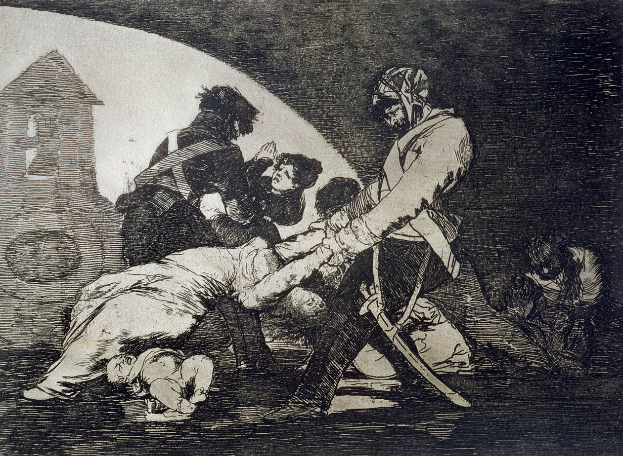 Nem estes, placa 11 de "As Catástrofes de Guerra". de Francisco Jose de Goya y Lucientes