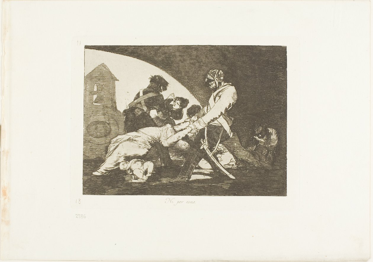 Nem estes, placa onze de The Disasters of War de Francisco Jose de Goya y Lucientes
