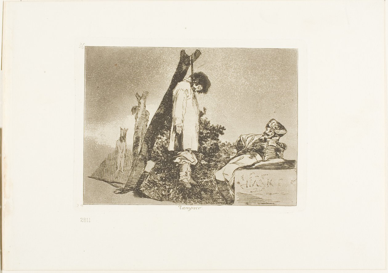 Não neste caso, placa 36 de The Disasters of War de Francisco Jose de Goya y Lucientes
