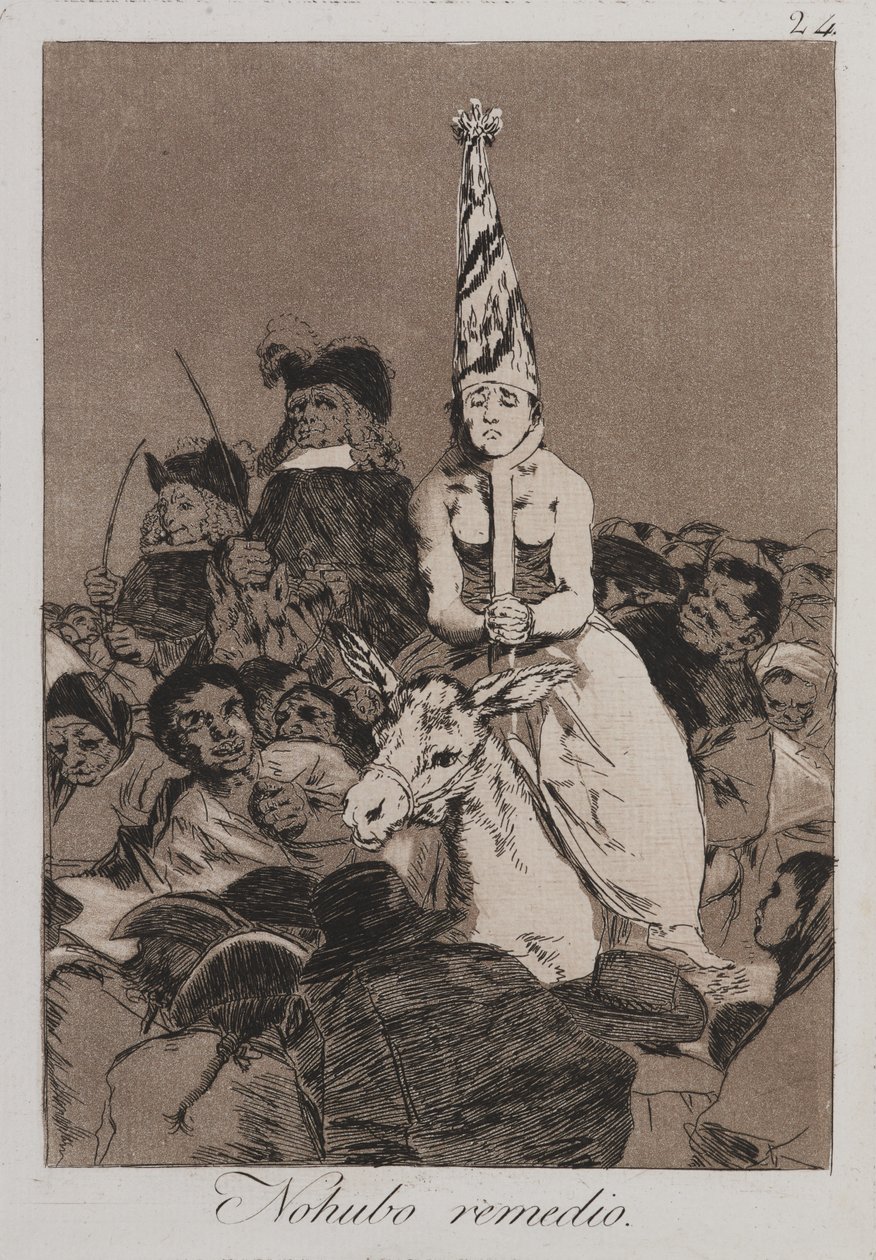 Nada poderia ser feito sobre isso (Nohubo remedio) de Francisco de Goya