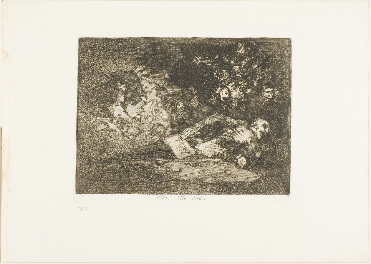 Nada. The Event Will Tell, placa 69 de The Disasters of War de Francisco Jose de Goya y Lucientes