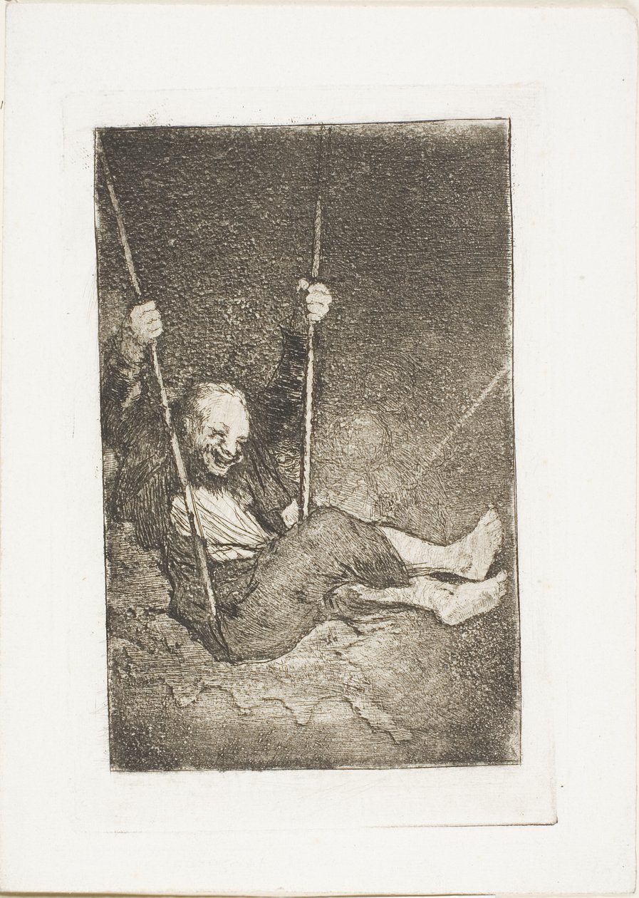 Velho em um balanço de Francisco Jose de Goya y Lucientes