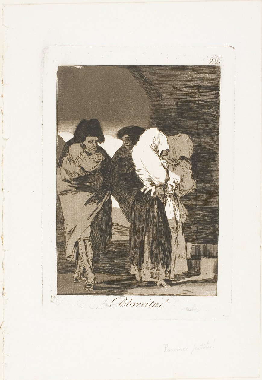 Pobres meninas!, placa 22 de Los Caprichos de Francisco Jose de Goya y Lucientes