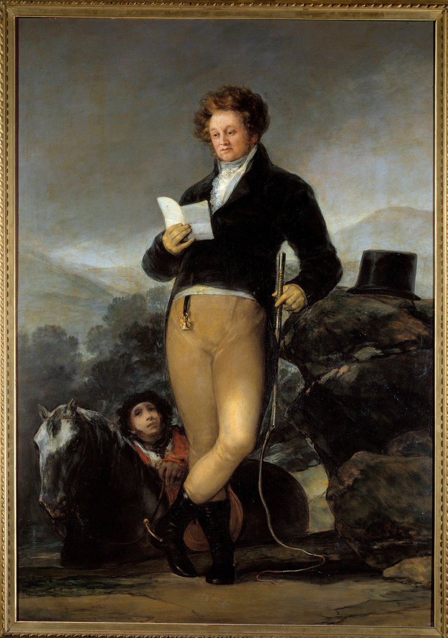 Retrato no pé de Dom Francisco por Borja Telez Giron de Francisco de Goya