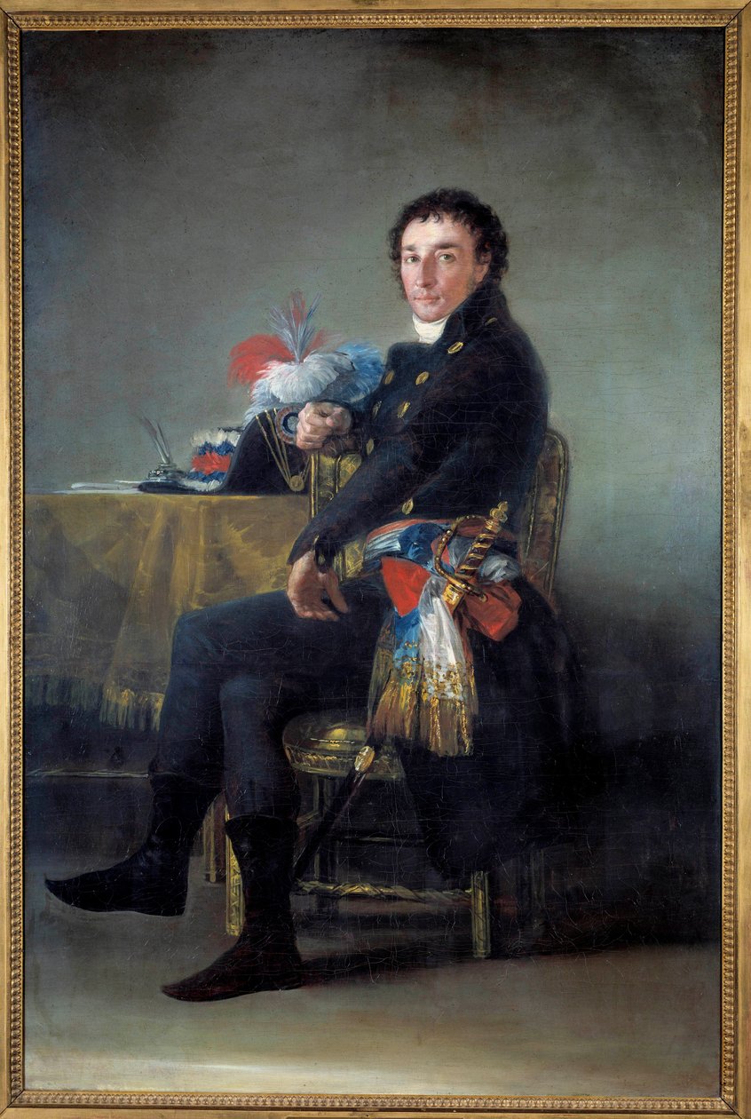 Retrato de Ferdinand Guillemardet, Embaixador da França em Espanha (1765-1809) Pintura de Francisco de Goya (1746-1828) Sol do século XIX. 1,86x1,24 m - Retrato de Fernando Guillemardet, Embaixador de França em Espanha (1765-1809). Pintura de Francisco de de Francisco de Goya