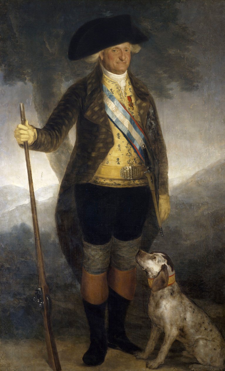 Retrato do Rei Carlos IV de Espanha (1749-1819), final do século XVIII, de Francisco Goya, óleo sobre tela, 209x126 cm de Francisco Jose de Goya y Lucientes