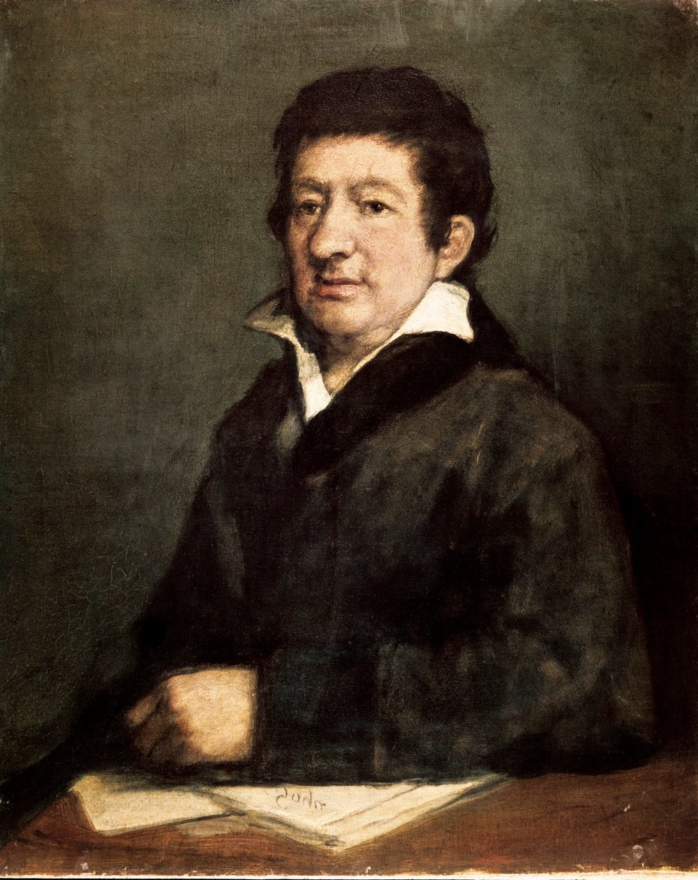 Retrato de Leandro Fernandez de Moratin (1760-1828), poeta e dramaturgo espanhol. Pintura de Francisco de GOYA Y LUCIENTES (1746-1828) de Francisco de Goya