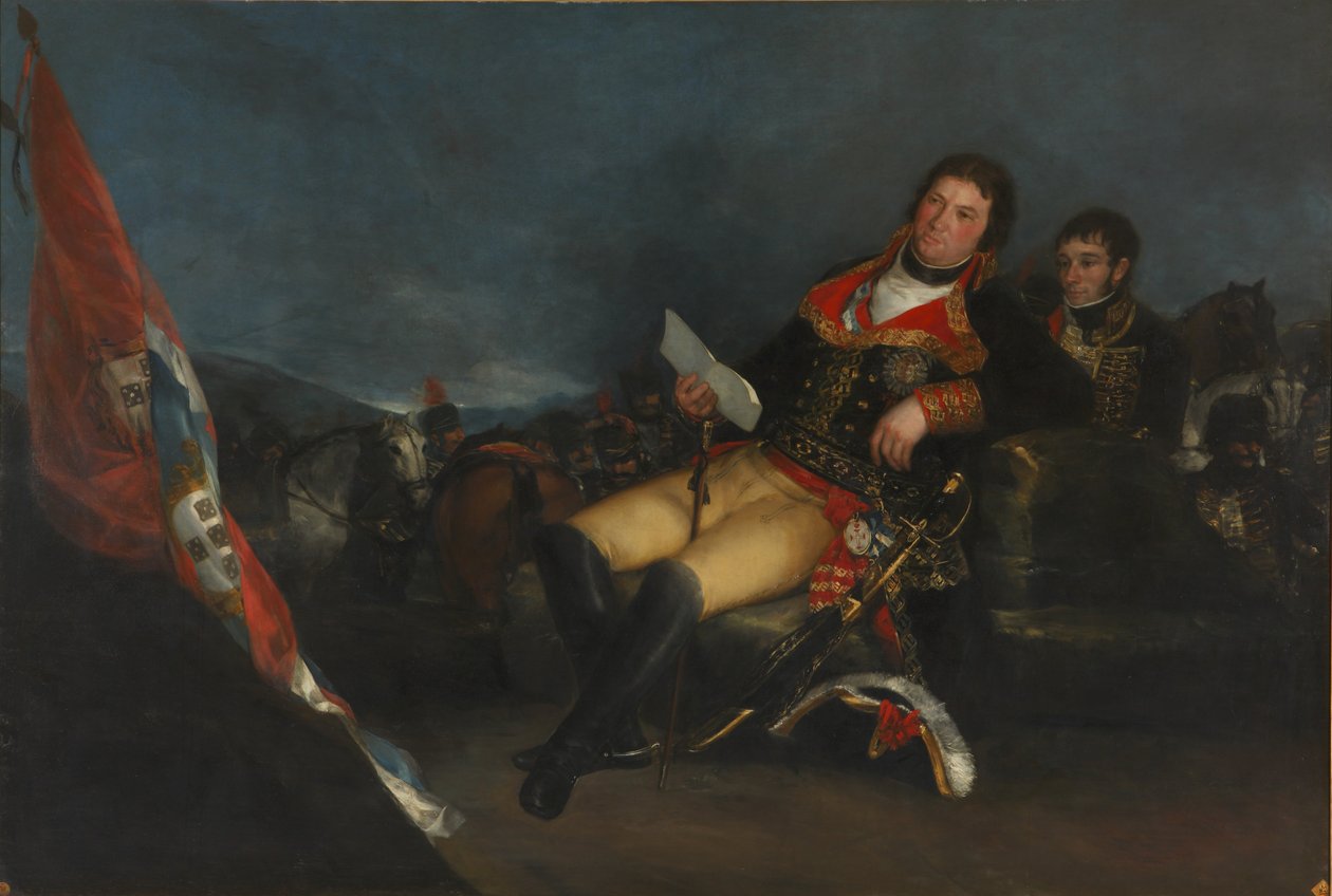 Retrato de Manuel Godoy, apelidado de Príncipe da Paz. Detalhe. (óleo sobre tela. de Francisco de Goya