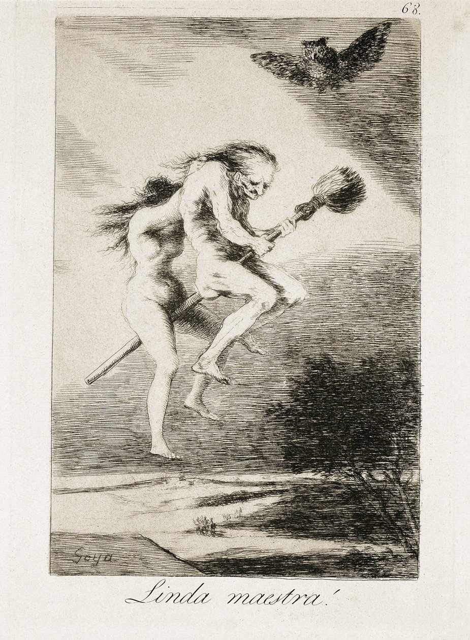 Pretty Teacher. 1793-1799 (aquatint) de Francisco Jose de Goya y Lucientes