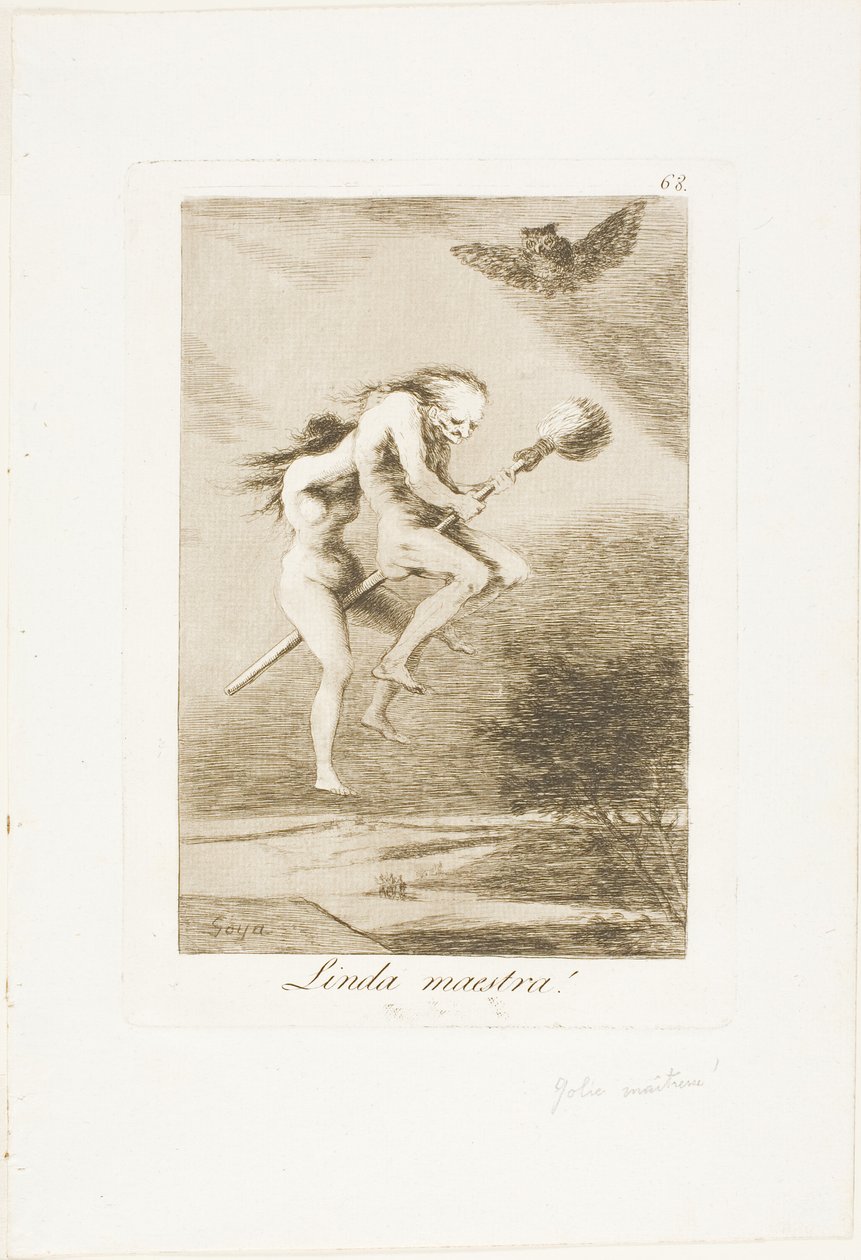 Pretty Teacher!, placa 68 de Los Caprichos de Francisco Jose de Goya y Lucientes