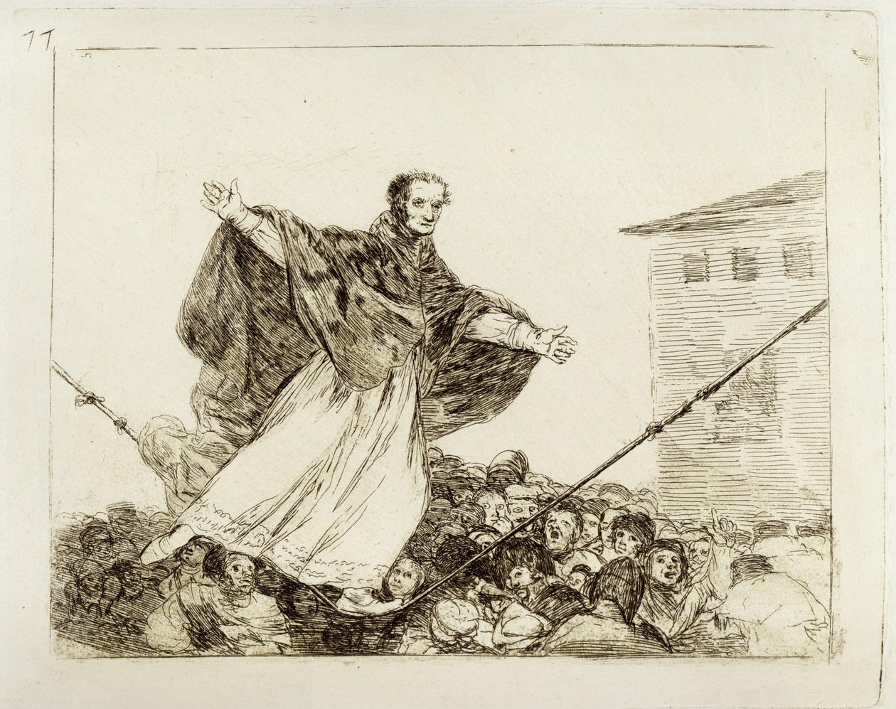 Quando a corda se parte (Desastres da Guerra 77) de Francisco Jose de Goya y Lucientes