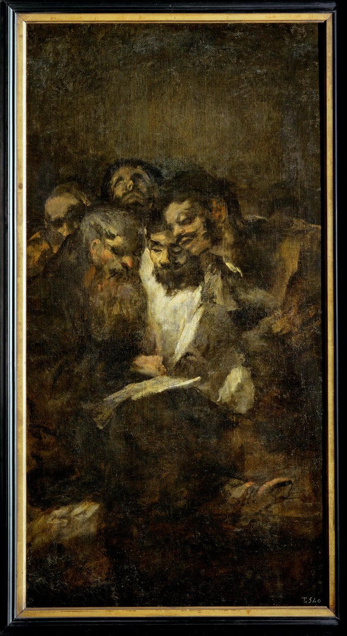 Leitura, também Os Políticos ... (pintura sobre tela) de Francisco Jose de Goya y Lucientes