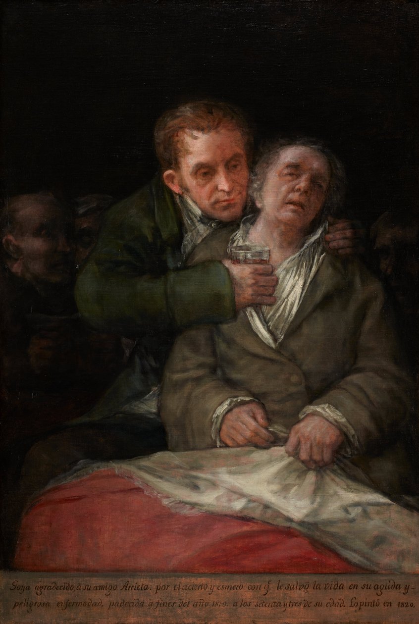 Auto-retrato com o Dr. Arrieta de Francisco Jose de Goya y Lucientes