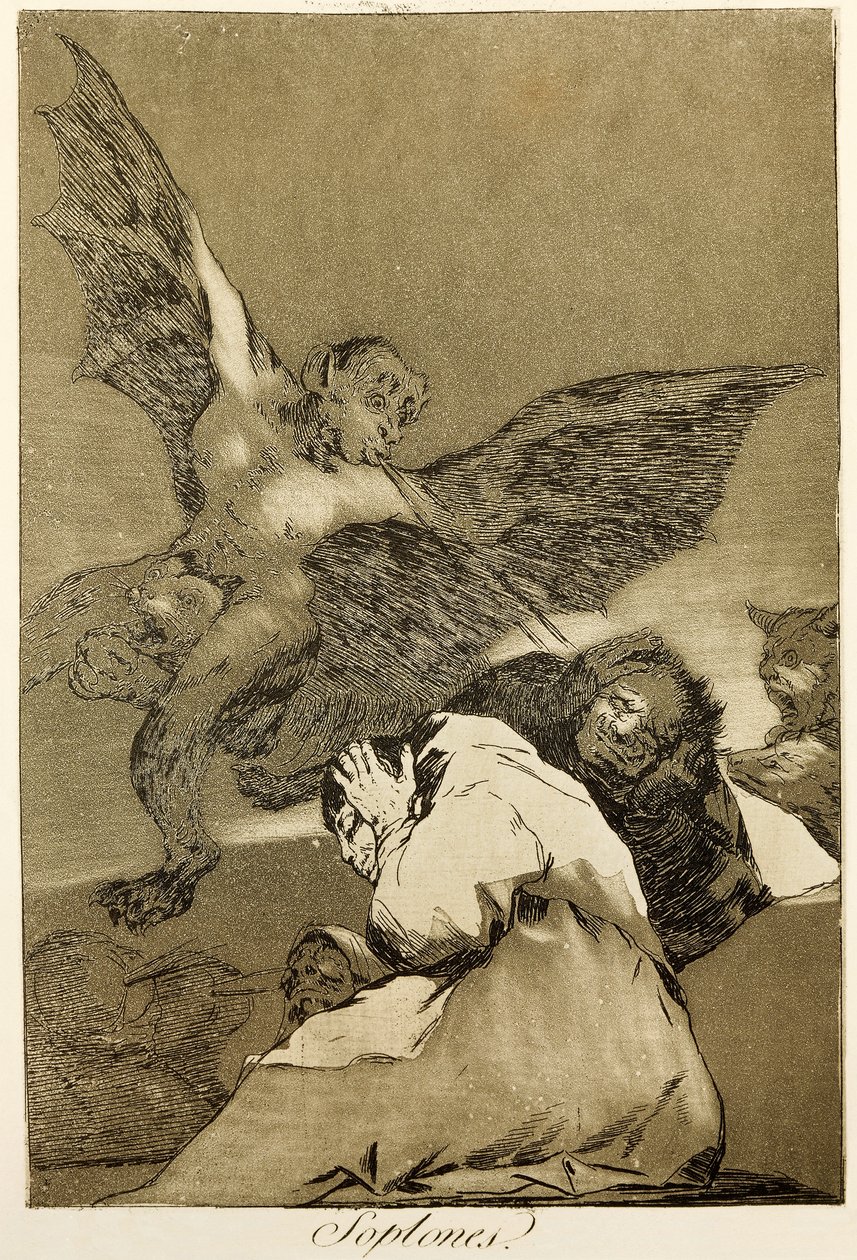 Snitches de Francisco de Goya (1746-1828), Etching e aquatint número 48 da série Capricci (circaprichos) de Francisco Jose de Goya y Lucientes