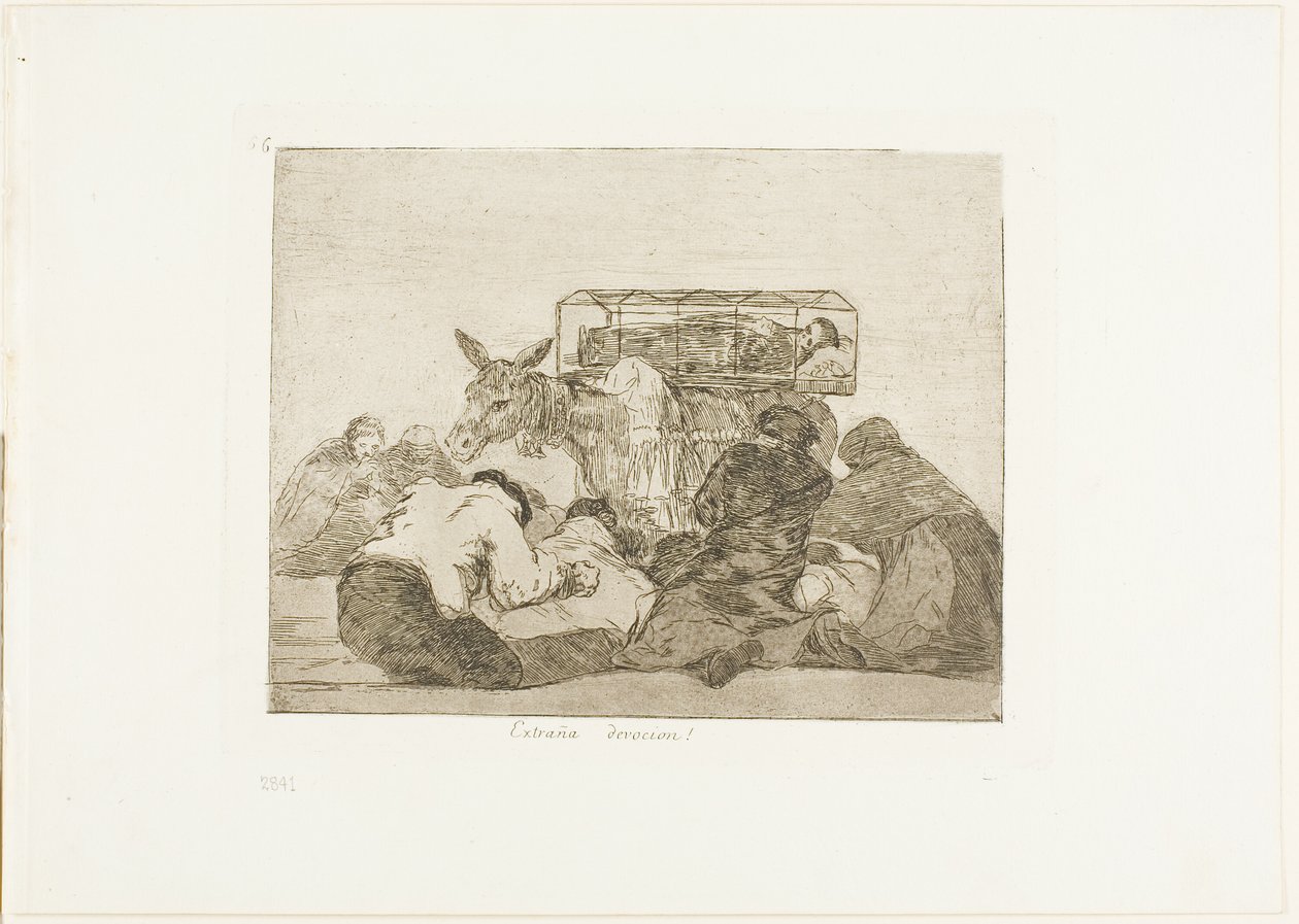 Strange Devotion!, placa 66 de The Disasters of War de Francisco Jose de Goya y Lucientes