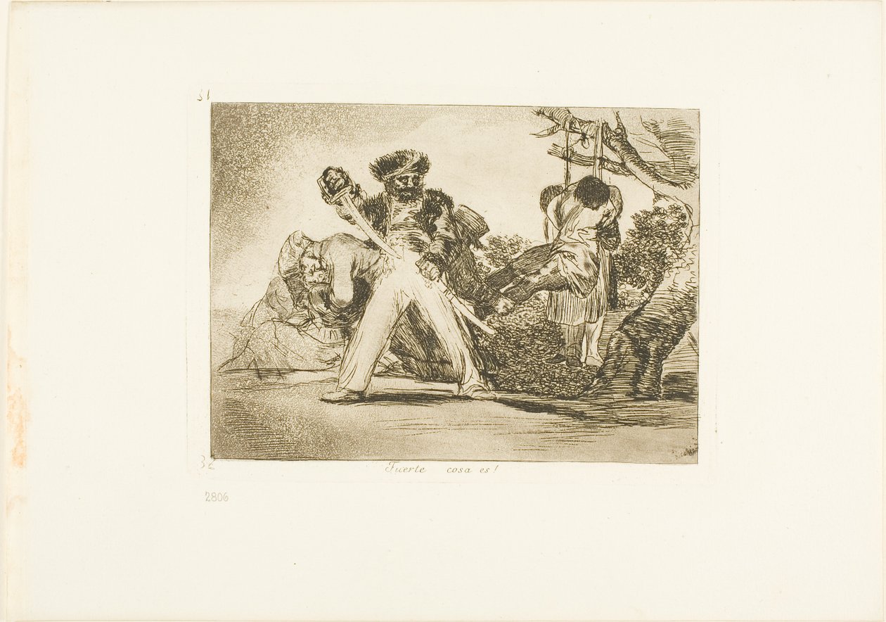 Isso é duro!, placa 31 de Os Desastres da Guerra de Francisco Jose de Goya y Lucientes
