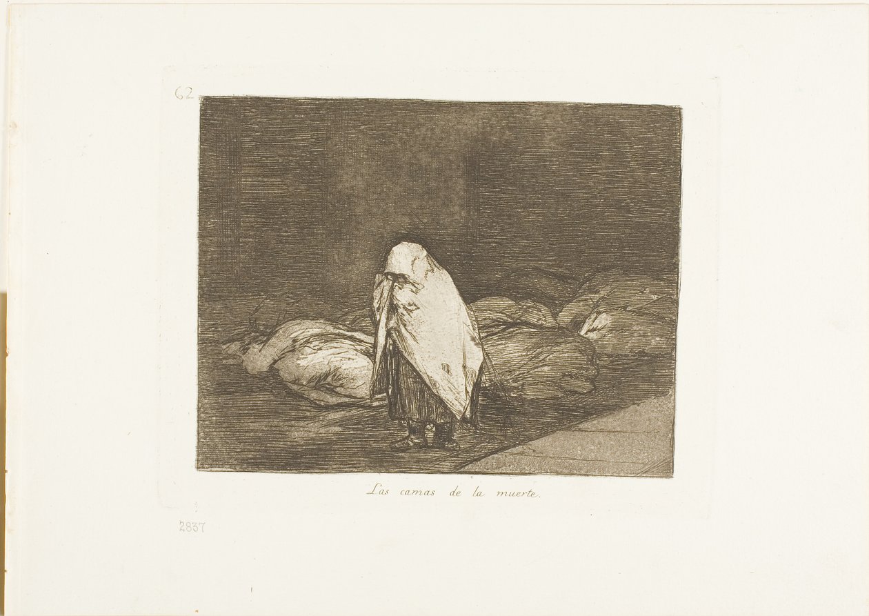 The Beds of Death, placa 62 de The Disasters of War de Francisco Jose de Goya y Lucientes