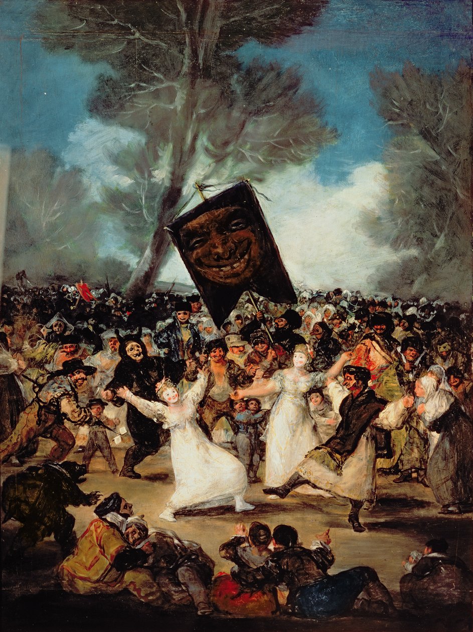 O Enterro da Sardinha (Festival de Corpus Christi na Quarta-feira de Cinzas) c.1812-19 (óleo sobre tela) de Francisco de Goya