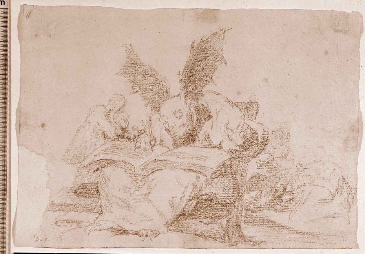 Os Desastres da Guerra : Contra o bem comum (desenho preparatório de Francisco de Goya