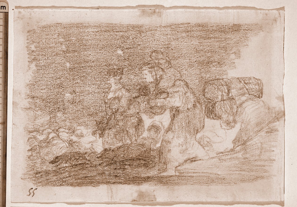 Os Desastres da Guerra : E isto também (desenho preparatório de Francisco de Goya
