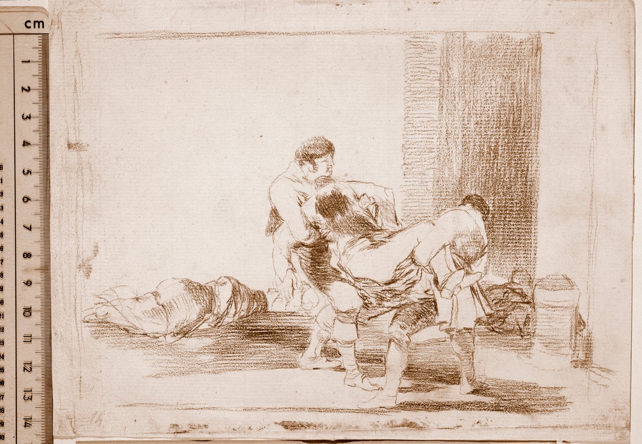 Os Desastres da Guerra : No cemitério (Desenho preparatório de Francisco de Goya
