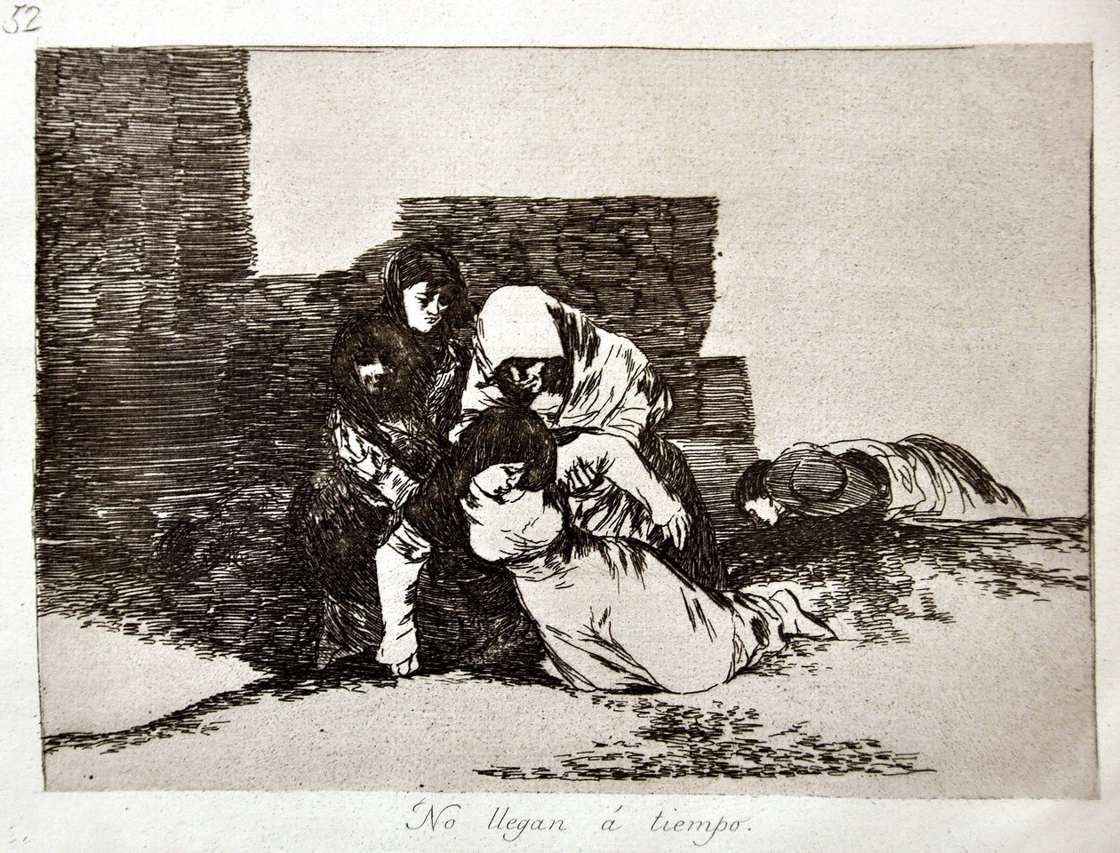 Os Desastres da Guerra: No Llegan a Tiempo (Chegam Demasiado Tarde) de Francisco Jose de Goya y Lucientes
