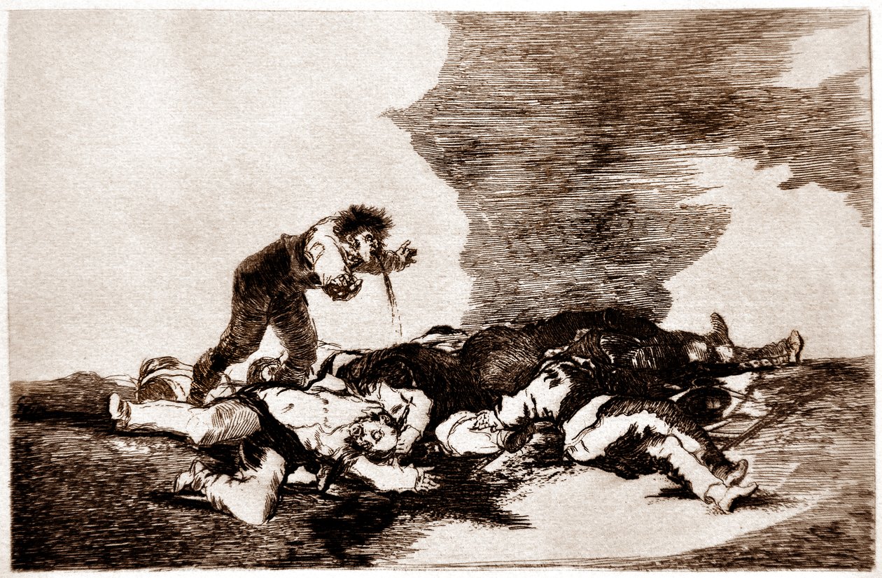 Os Desastres da Guerra: Para eso habeis nacido (é por isso que nasceu) de Francisco Jose de Goya y Lucientes