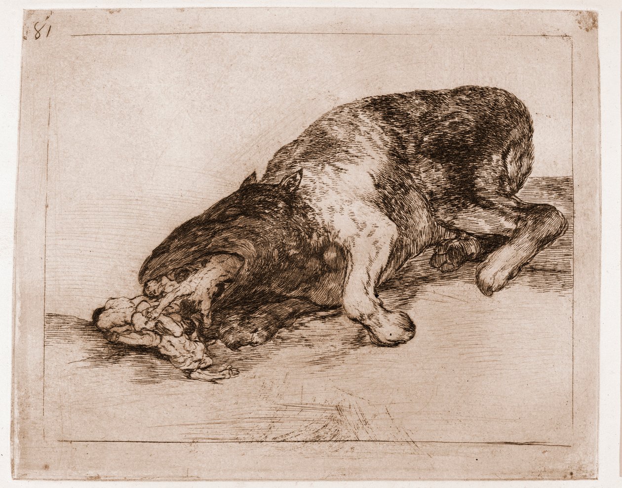 Os Desastres da Guerra : Monstro Orgulhoso ! (gravura do desenho preparatório de Francisco de Goya