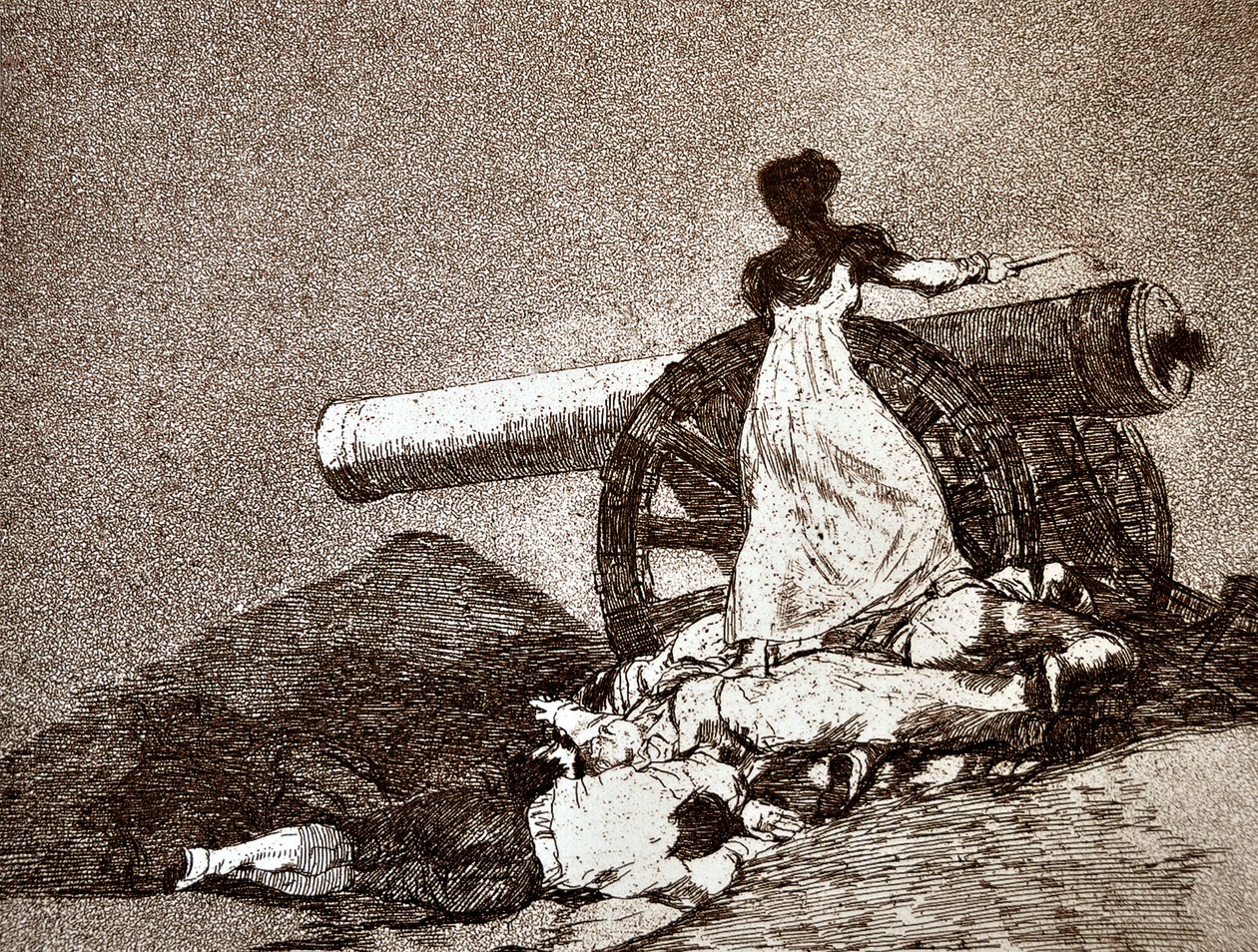 As Catástrofes de Guerra: Que Valor! (Que coragem) (detalhe) de Francisco Jose de Goya y Lucientes