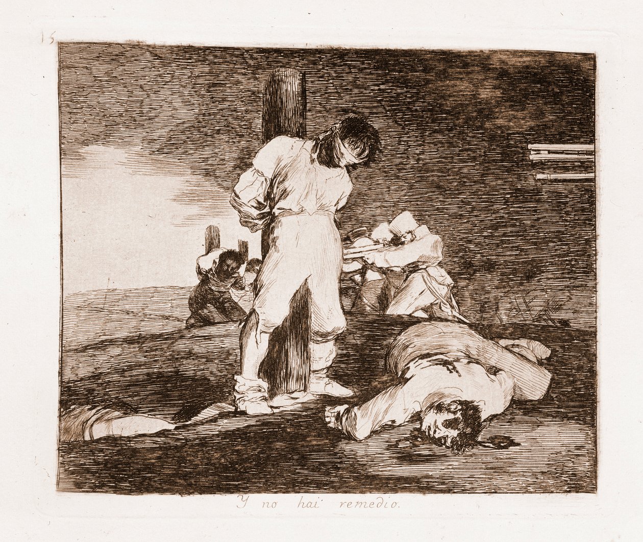 Os Desastres da Guerra : Não há esperança (gravura do desenho preparatório de Francisco de Goya