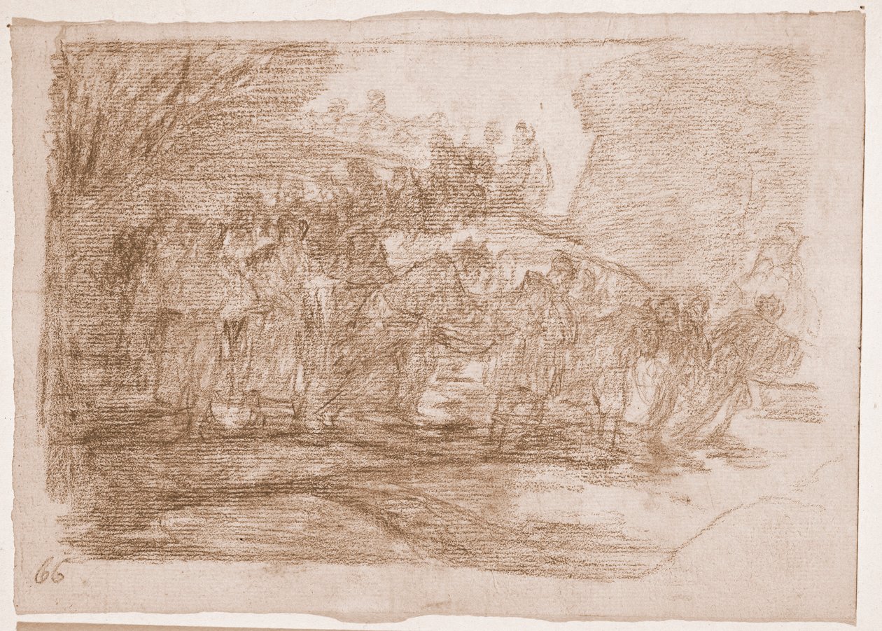 Os Desastres da Guerra : Eles não conhecem o caminho (desenho preparatório de Francisco de Goya