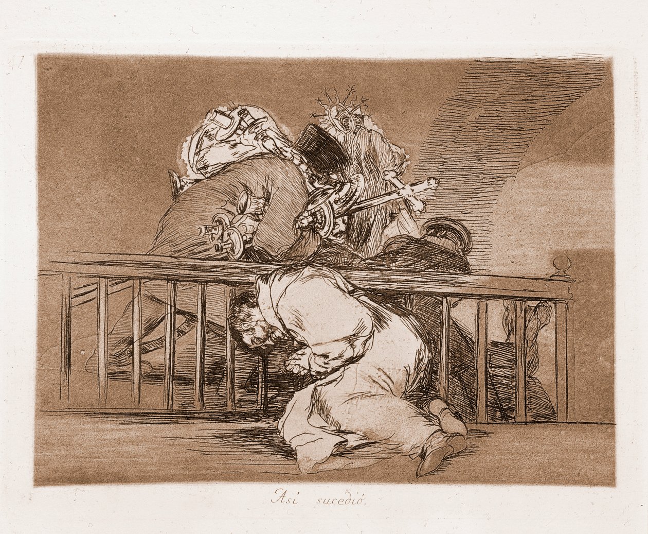 Os Desastres da Guerra : Foi assim que aconteceu (gravura a partir do desenho preparatório de Francisco de Goya