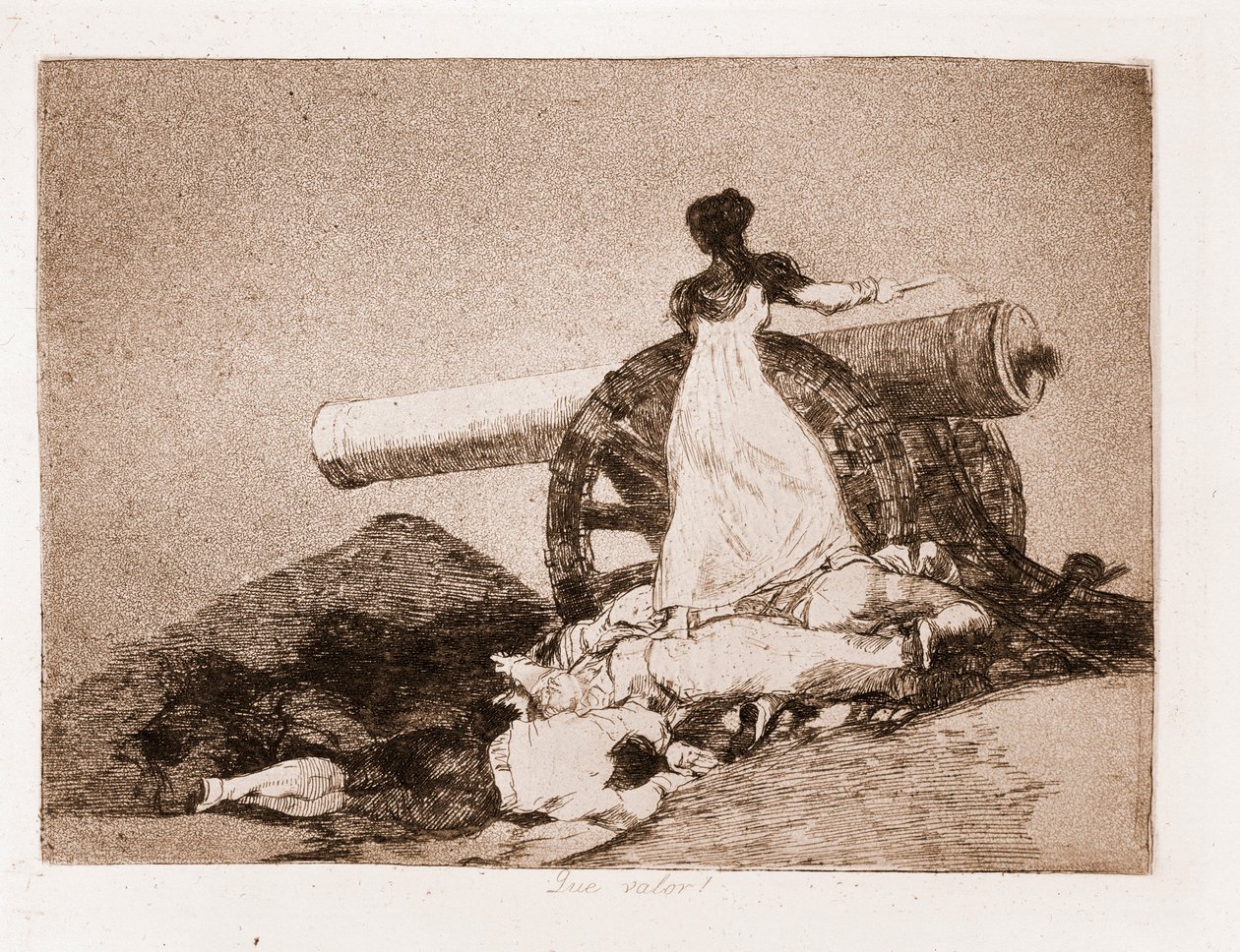Os Desastres da Guerra : Que coragem! (gravura de um desenho preparatório de Francisco de Goya