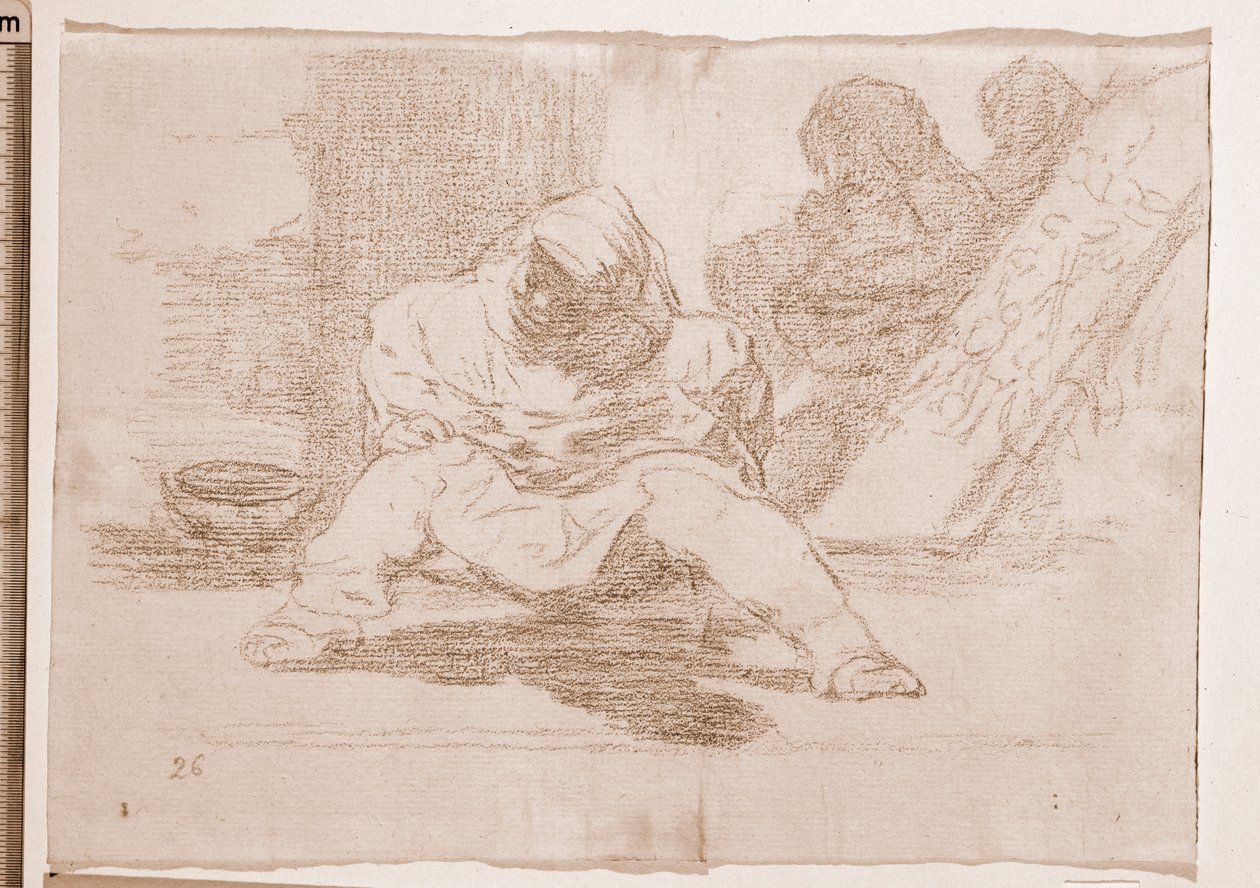 Os Desastres da Guerra : Que loucura! (desenho preparatório de Francisco de Goya