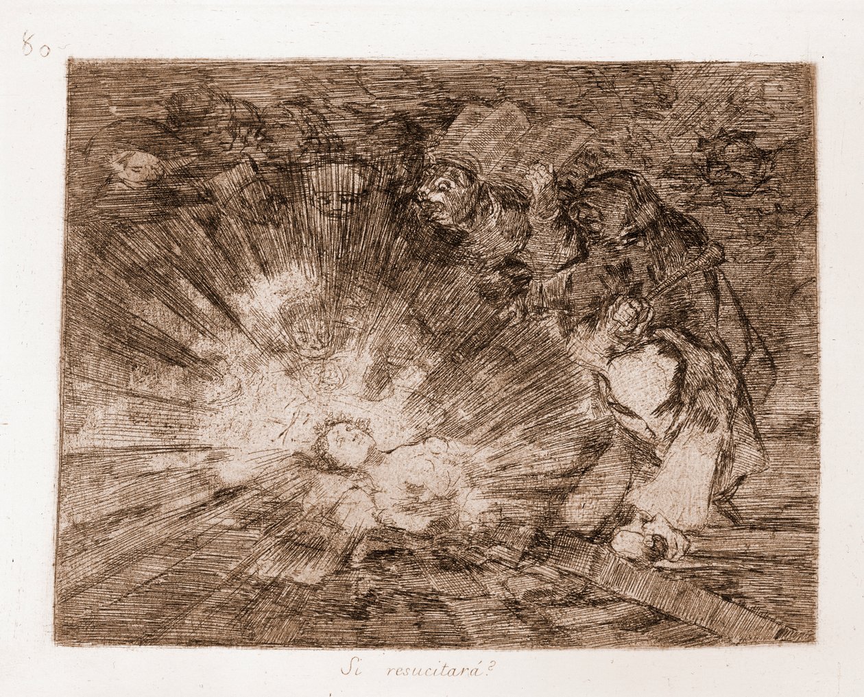Os Desastres da Guerra : Será que ele ressuscitará? (gravura do desenho preparatório de Francisco de Goya