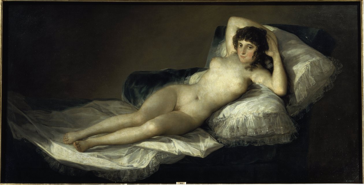A Maja Nua, c.1798-1805 (óleo sobre tela) de Francisco Jose de Goya y Lucientes