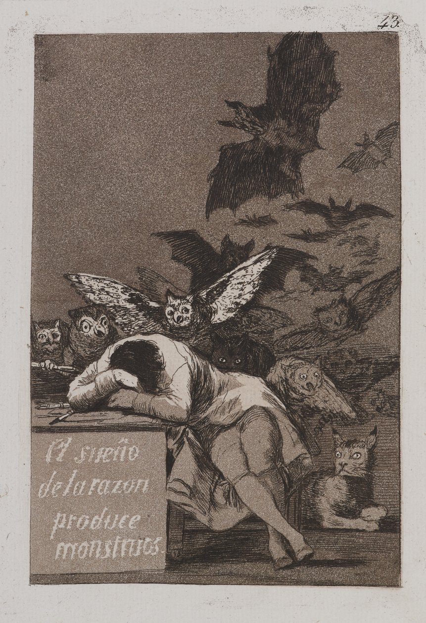 O sono da razão produz monstros de Francisco de Goya