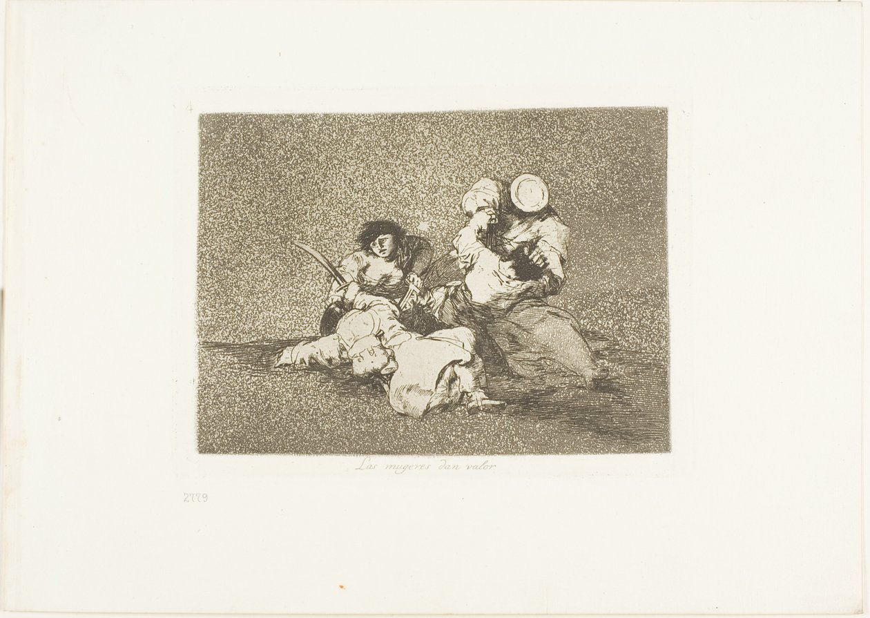 The Women Give Courage, prato quatro de The Disasters of War de Francisco Jose de Goya y Lucientes