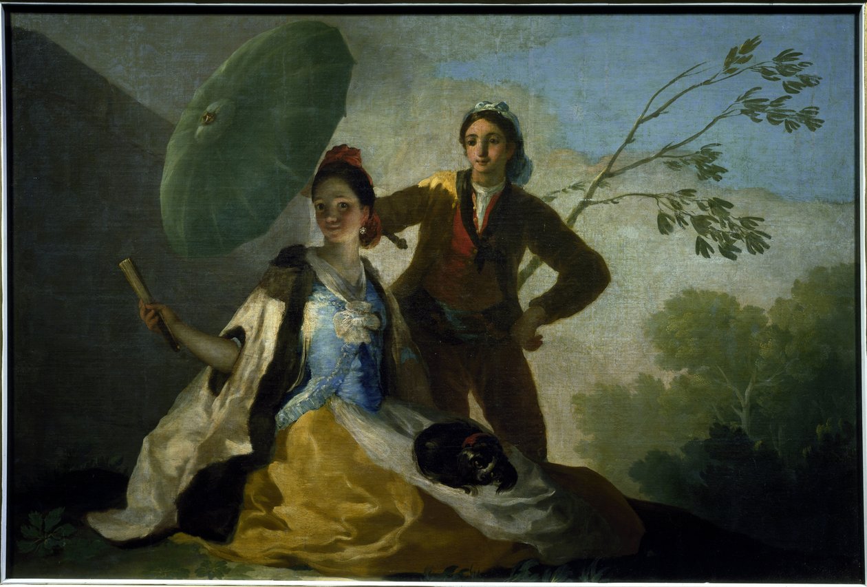 A sombrinha - Quadro de Francisco Goya y Lucientes de Francisco de Goya