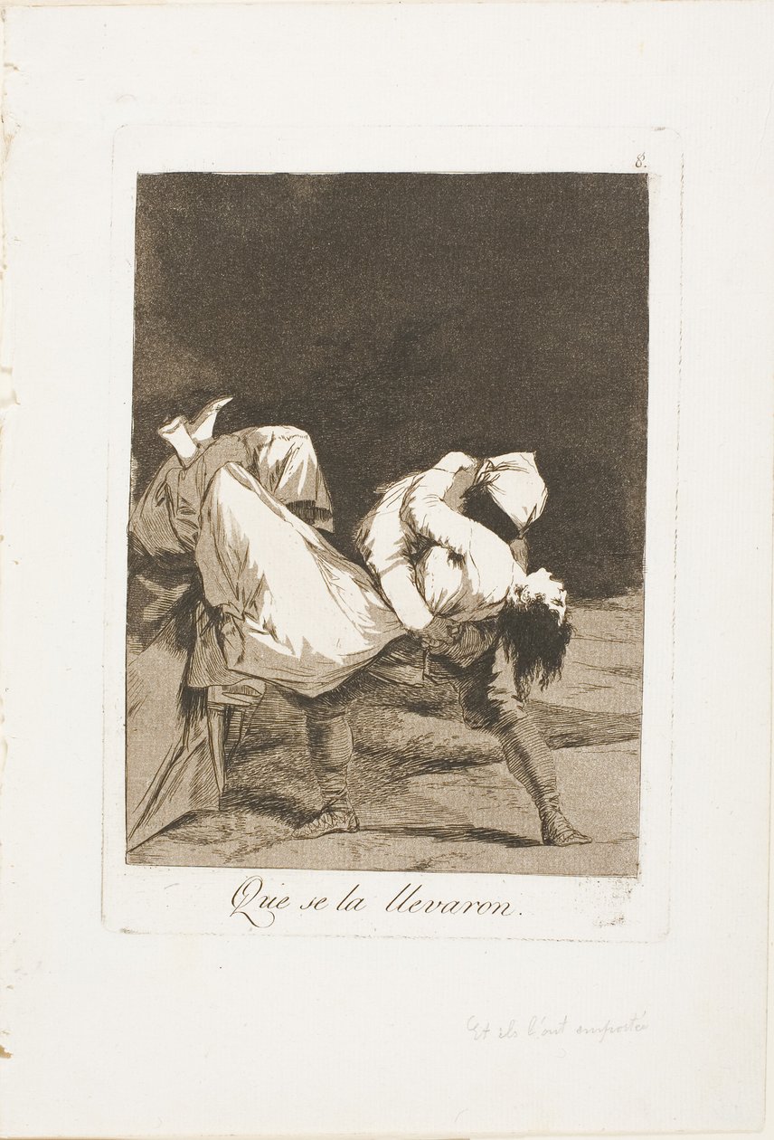 They Carried Her Off!, placa oito de Los Caprichos de Francisco Jose de Goya y Lucientes