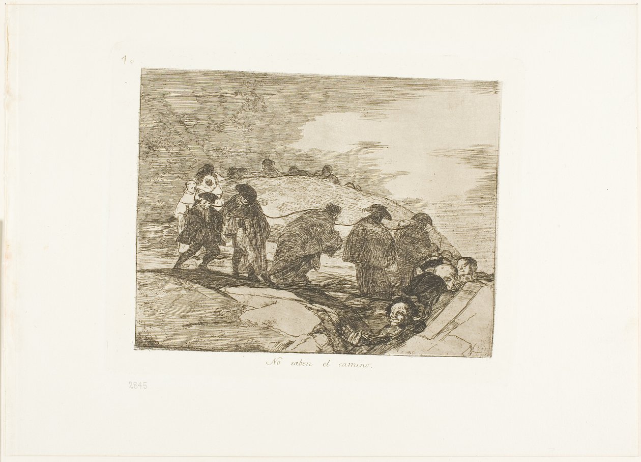 Eles não conhecem o caminho, placa 70 de Os desastres da guerra de Francisco Jose de Goya y Lucientes